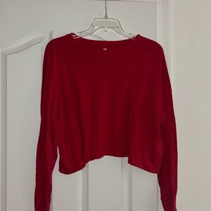Red Long Sleeve Women's Top